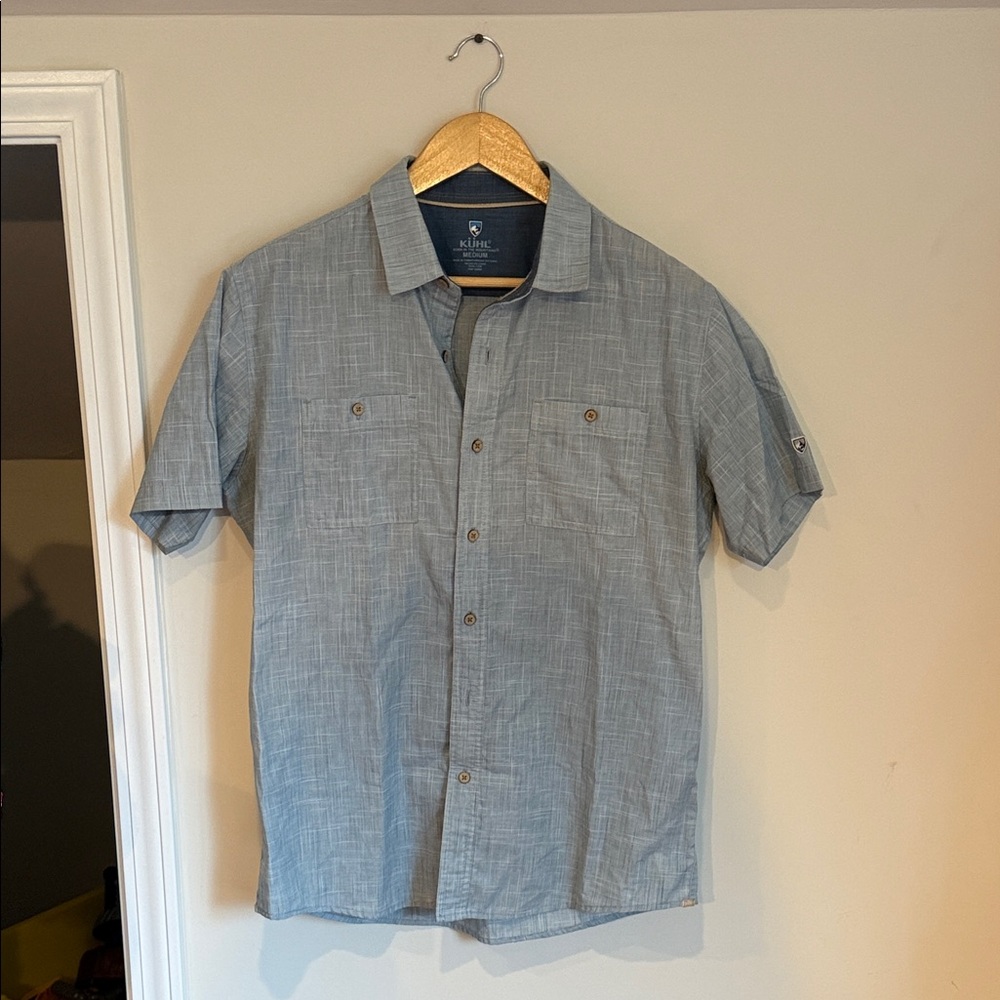 Kuhl Light Gray Short Sleeve Shirt Mens M